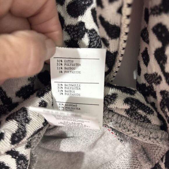 Aldo Martins Cardigan Sz 10 Animal Print Snaps Pockets Hooded Designer Spain - Picture 10 of 16